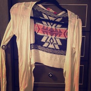 Long sleeve white cardigan